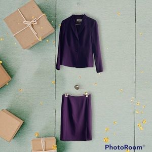 PURPLE SKIRT SUIT